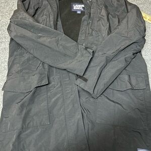 Lands' End women’s large Dark Gray Raincoat